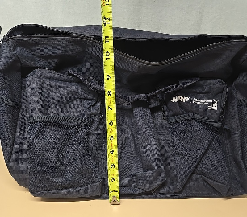 Weekender Duffel Bag with Shoulder Strap Mesh Front & Side Pockets Navy AARP gallery