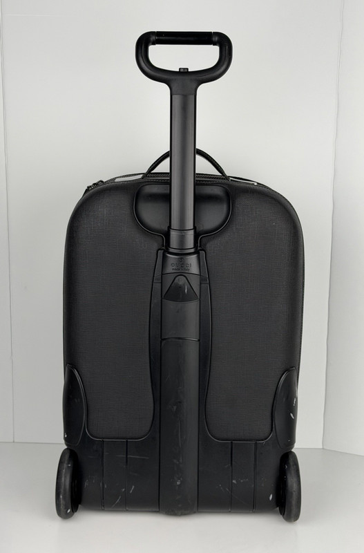 Gucci Interlocking G Hard Shell Rolling Carry-On Suitcase in Black gallery