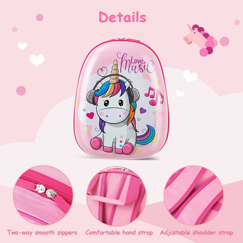 2PC Kids Luggage Set 12" Backpack & 16" Rolling Suitcase for School Travel ABS gallery