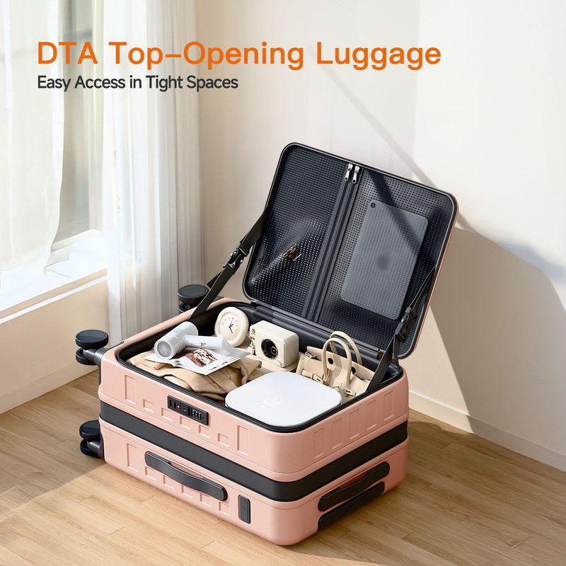 Expandable Lightweight PC Hard Shell Suitcase, 20-Inch Luggage with TSA Lock, To gallery