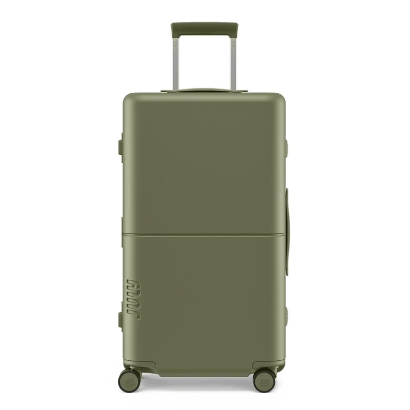 July Checked Trunk Luggage Matte Moss Green New, NIB $555