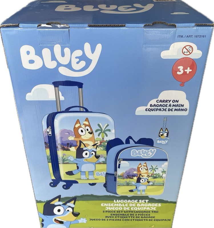Bluey Kid’s Licensed 2 Piece Luggage Bluey Set Item 1872161 New In Seal Box gallery