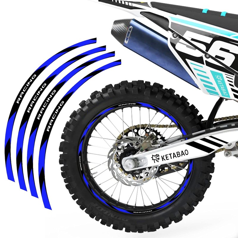 Dirt Bike Rim Tape R01 Decal Stickers Stripes 21 19 inch with RM250 RMZ 250 4...