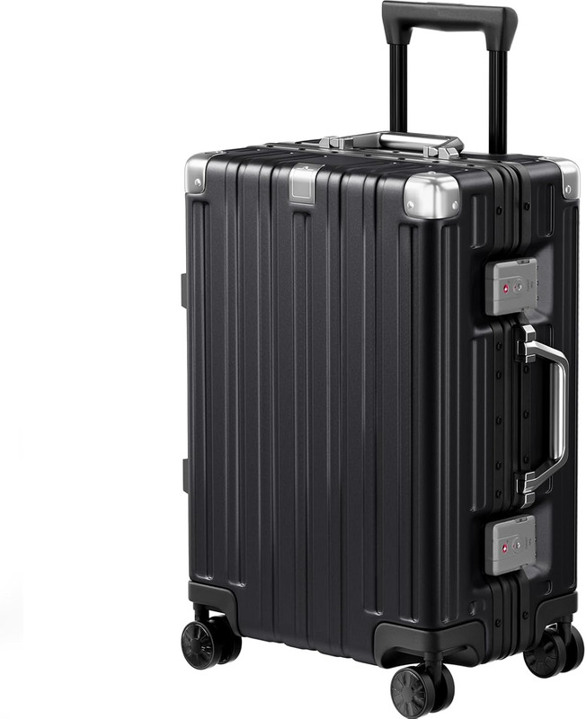 Carry on Luggage 20 Inch Aluminum Frame Luggage with Spinner Wheels Hardshell No