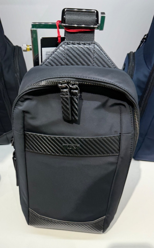 NEW Tumi RIDGEVIEW 12.25” Smooth Polyester Sling Crossbody - BLACK CARBON FIBER gallery