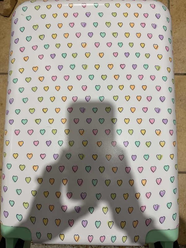 NWT Target x Roller Rabbit Disco Hearts Wave Hardside Spinner Carryon Suitcase gallery