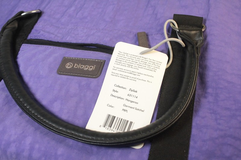Biaggi ZipSak Hangeroo 631114 Convertable Garment & Duffle Bag Purple New w/ Tag gallery