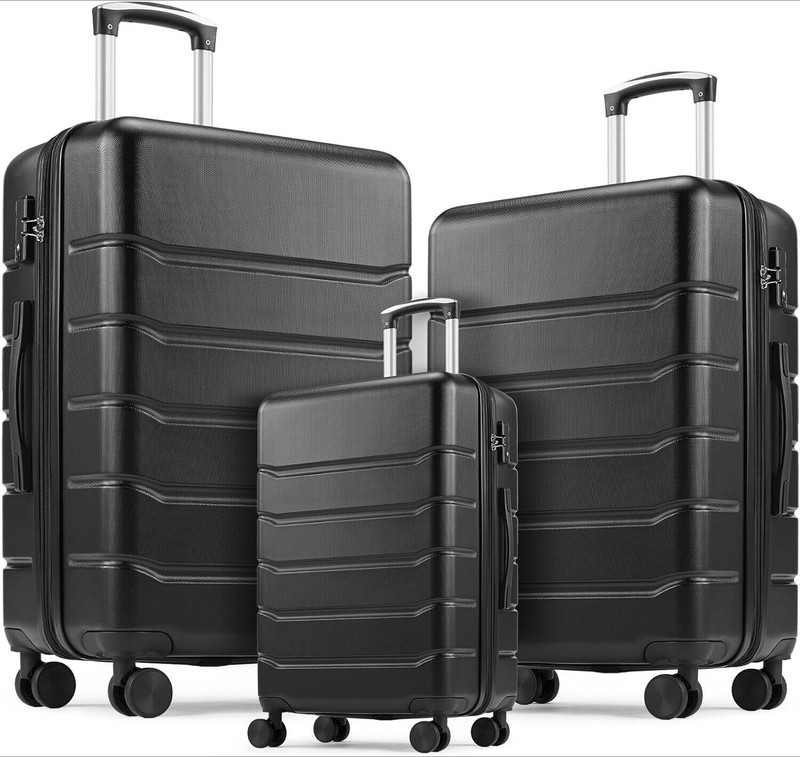 Lightweight Hard Shell Roller Suitcase with TSA Lock Expandable Carry-On Luggage