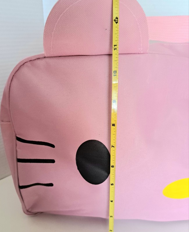 Hello Kitty Duffle Bag With Lg Zipper Shoulder Strap Outside Pocket NEW 18x11x6" gallery