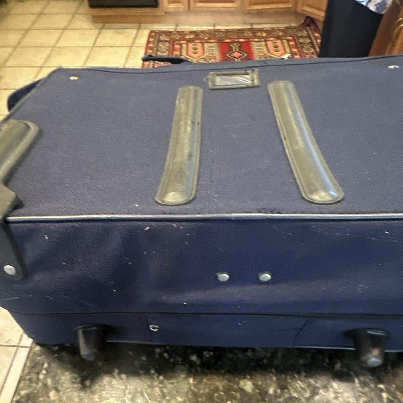 Air Express Blue Soft Case Wheeled Rolling Suitcase Travel Luggage Solid gallery