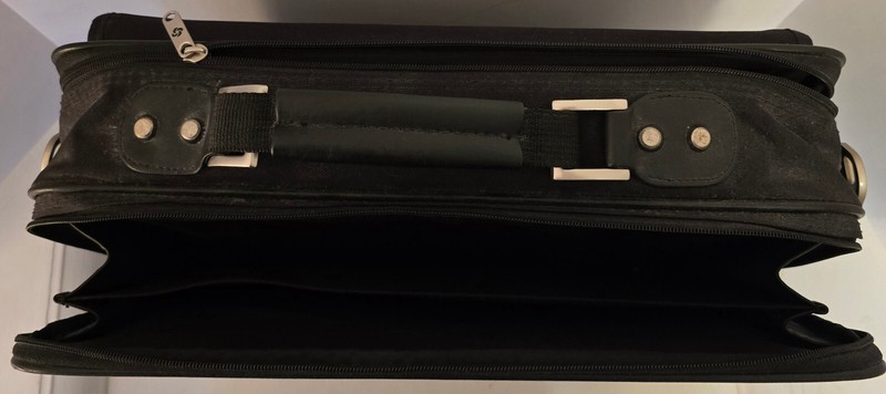 SAMSONITE EXPANDABLE BRIEFCASE COMPUTER BAG BLACK MULTI COMPARTMENTS ZIPPED gallery