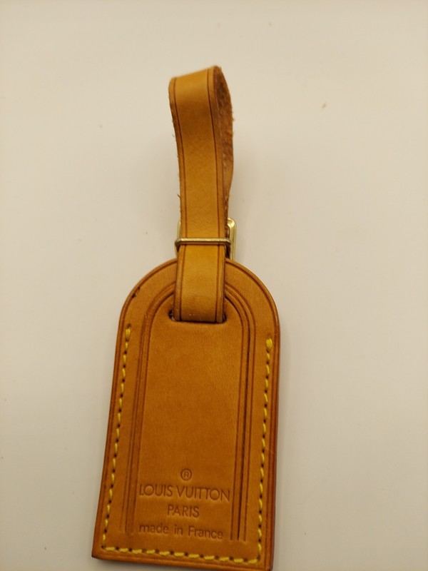 Authentic LOUIS VUITTON Vachetta Leather Luggage Tag