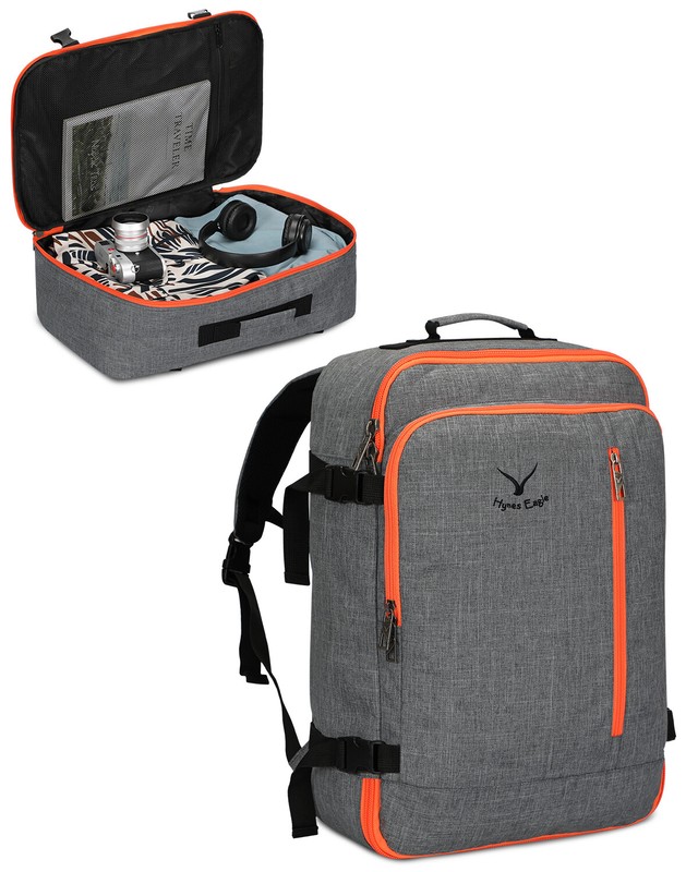 Hynes Eagle 38L Travel Backpack Carry On Airline Luggage Bag S/3 Packing Cubes