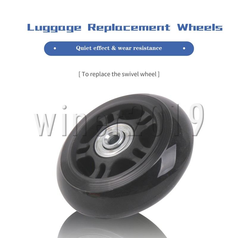 Luggage Suitcase Replacement Wheel Part 75mm Diameter x 26mm Thickness Pack of 3 gallery