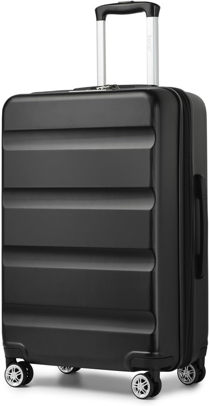 24″ Black Expandable Hardshell Spinner Luggage with TSA Lock