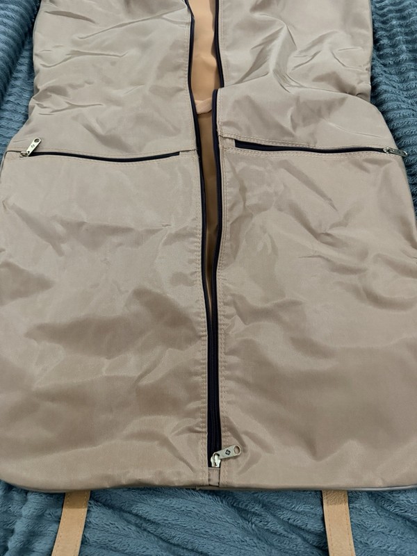 Vintage Samsonite Garment And Accessory Travel Bag-2 Items-light Brown-hangers gallery