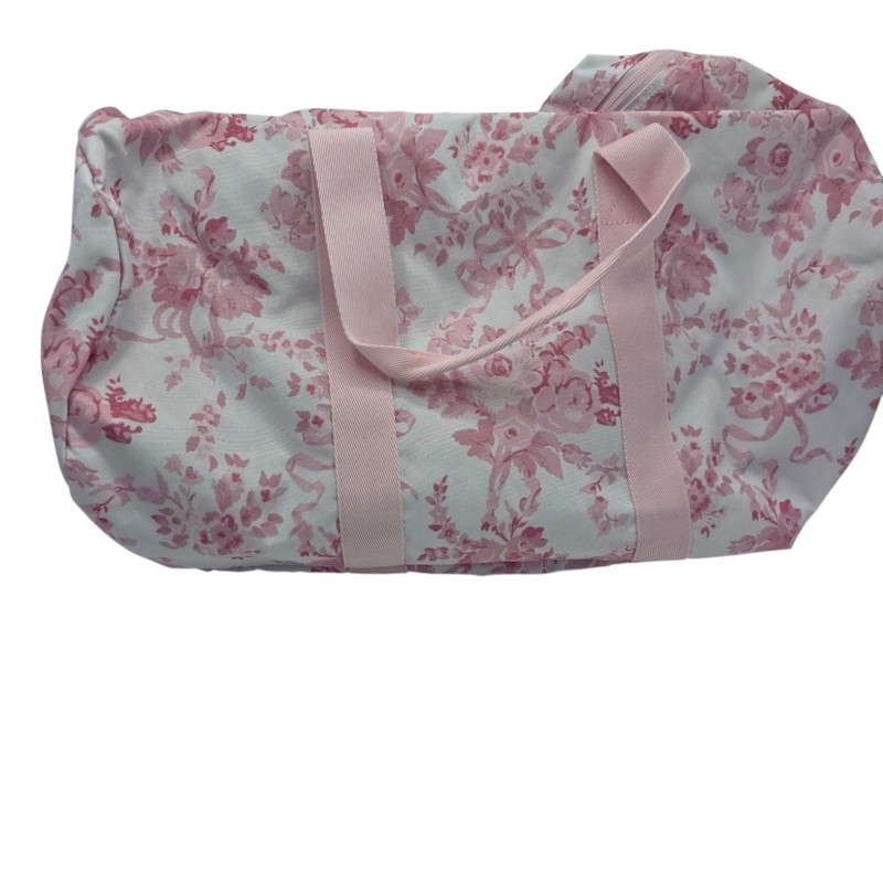Pottery Barn LoveShackFancy Duffle Bag Floral Travel Weekender Pink NEW