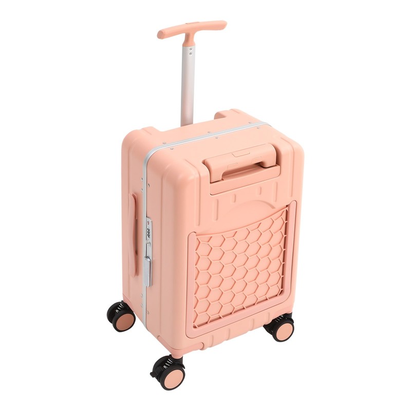 Adjustable Double Handle Carry On Luggage 20'' Suitcase with Mesh Pocket Ride gallery
