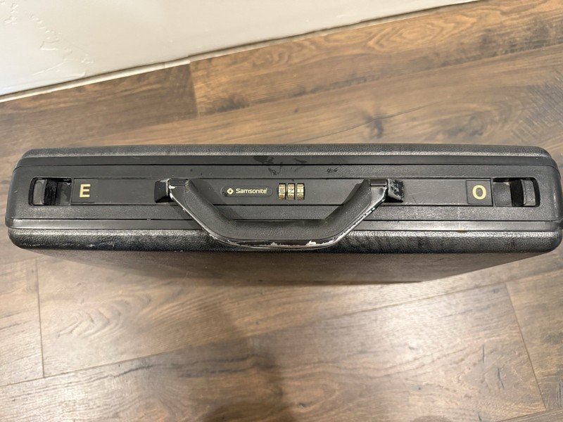 Vintage Samsonite Briefcase Hard Shell Attache Case Combo Lock Black 1980s gallery