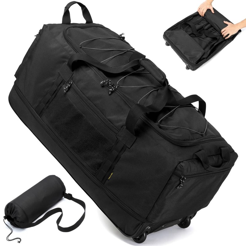 Laripwit Collapsible Duffle Bag with Wheels 130-170L Extra Large Expandable T…