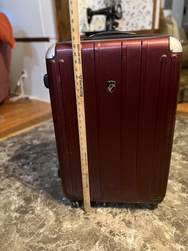 Heys Hardside polycarbonate composite Spinner Luggage Burgundy 31x19 gallery