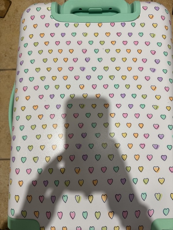 NWT Target x Roller Rabbit Disco Hearts Wave Hardside Spinner Carryon Suitcase gallery