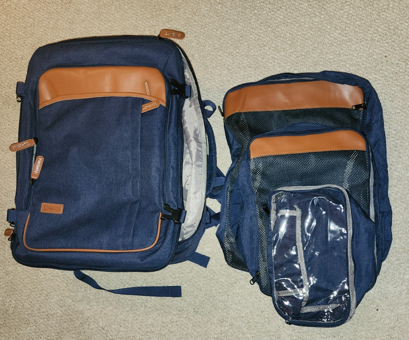 Lumesner Carry on Backpack, Extra Large 40L Flight Approved Travel Backpack