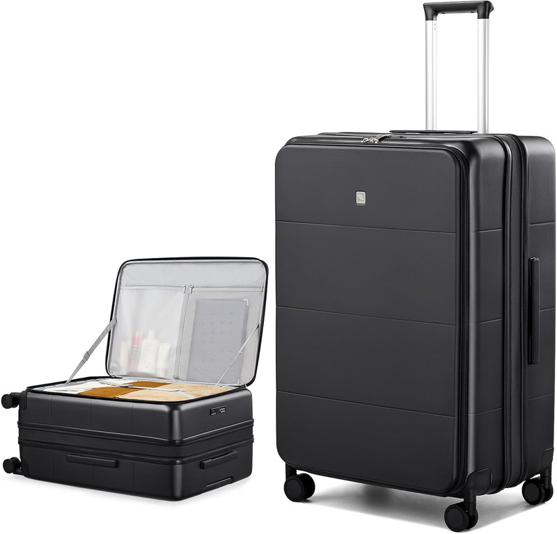Hardside Expandable Large Checked Luggage, 28 Inch Top Opening Trunk Luggages wi