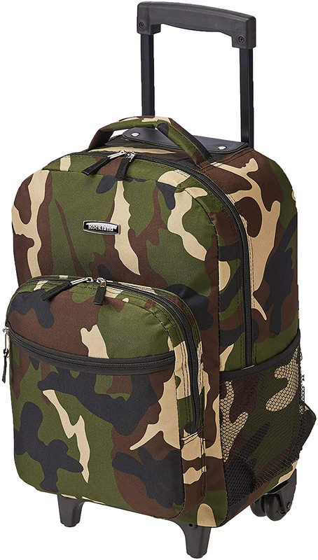 Double Handle Rolling Backpack, CAMO, 17-Inch