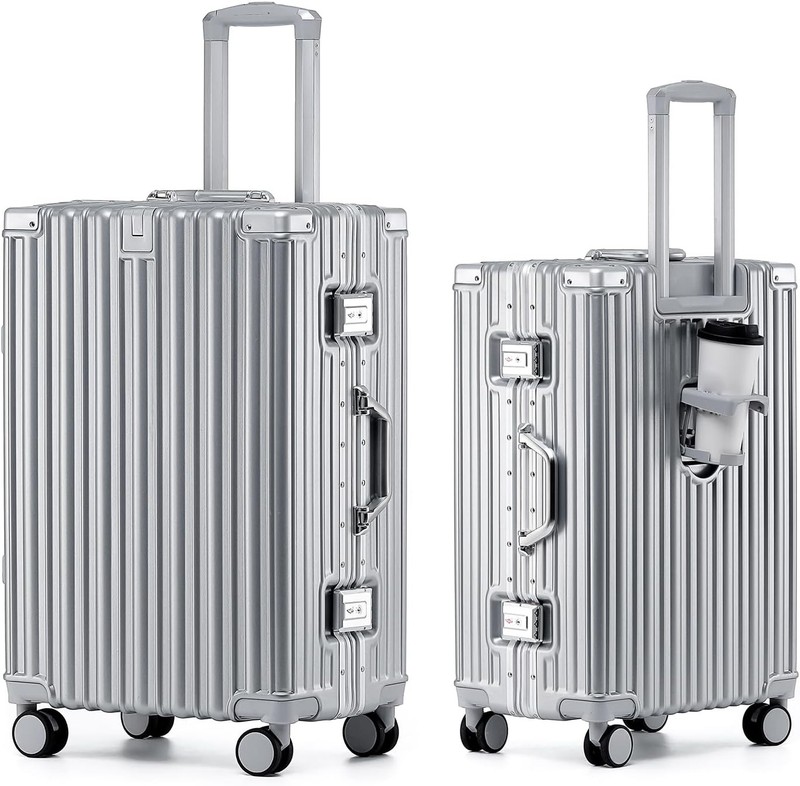 HotWay Silver 20 Inch Hard Shell Carry On Spinner
