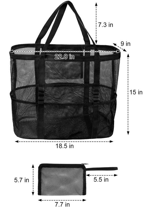Mesh Beach Bag Vacation Essentials - Large Tote Pool Bag for Women Vacation E... gallery