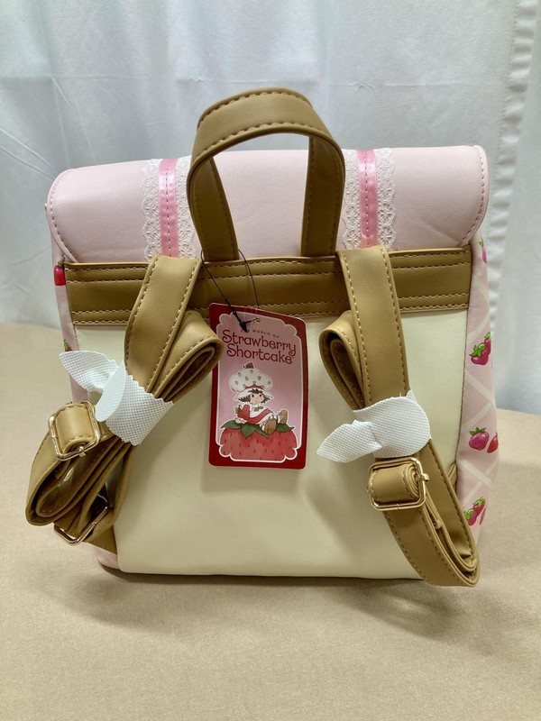 Strawberry Shortcake Mini Backpack Pink Lace Bow Kawaii Strawberries NWT gallery