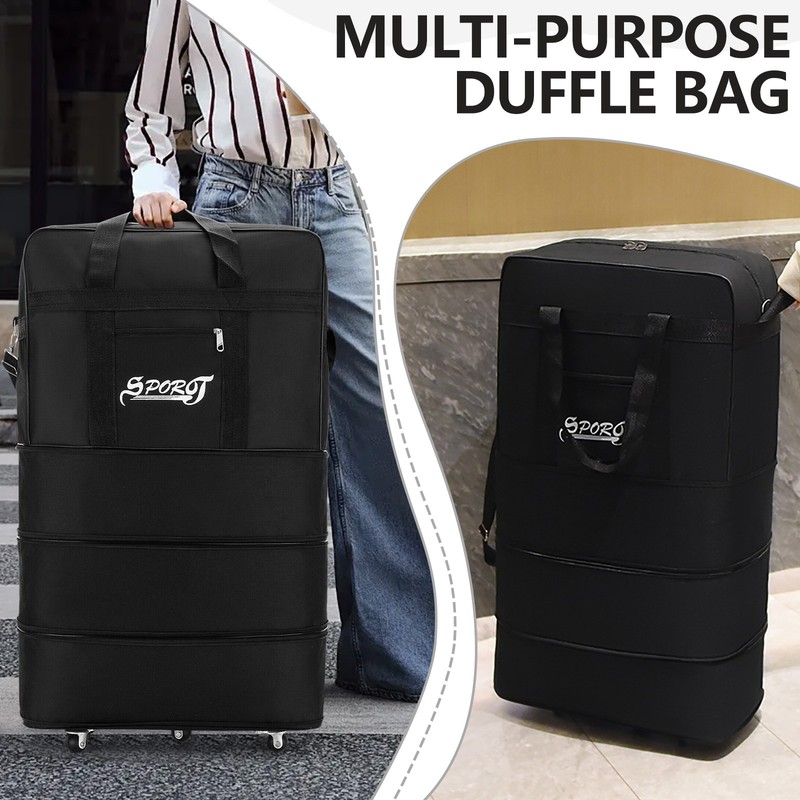 32" 3-Layers Expandable Rolling Duffle Bag Collapsible Wheeled Spinner Suitcase gallery