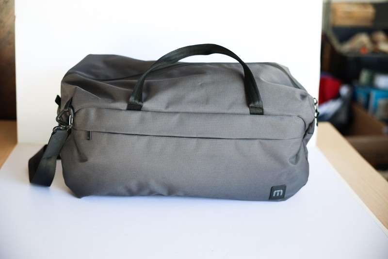 TravisMathew Gray Ripstop Duffel Bag Travel Gym Soft Case Mens Adjustable Strap
