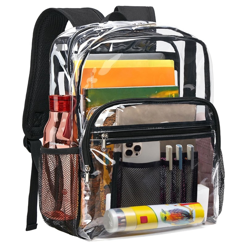 Vorspack Clear Backpack Heavy Duty – Clear Bookbag Large See Through Backpack…
