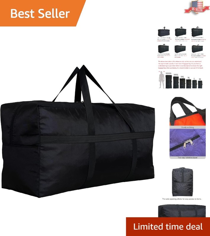 Multi-Purpose Extra Large Duffle Bag with Zippers – Ideal for Adventurers