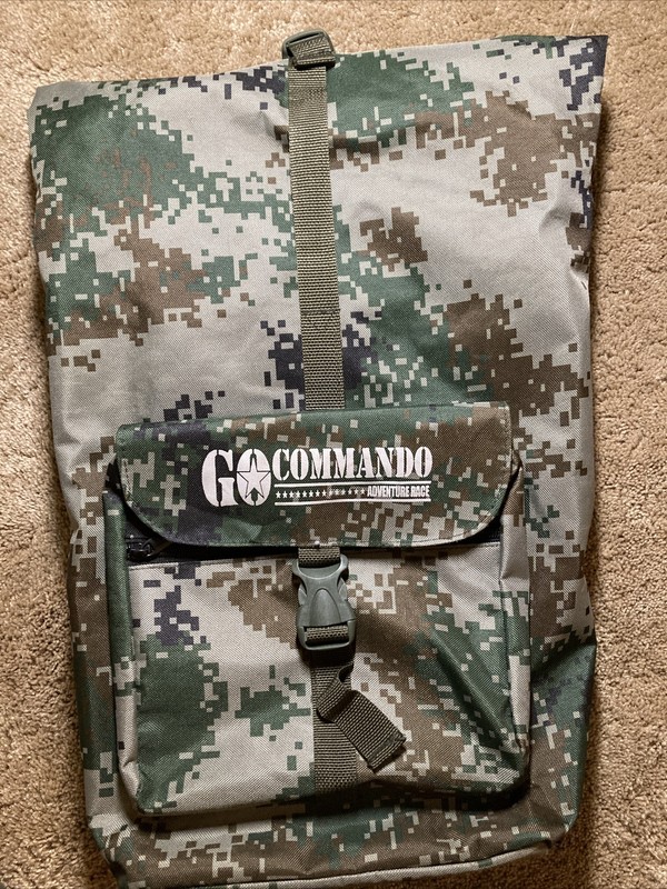 Green Pixel Camo Backpack, Go Commando Padded On Back School Bag Hiking Camping gallery