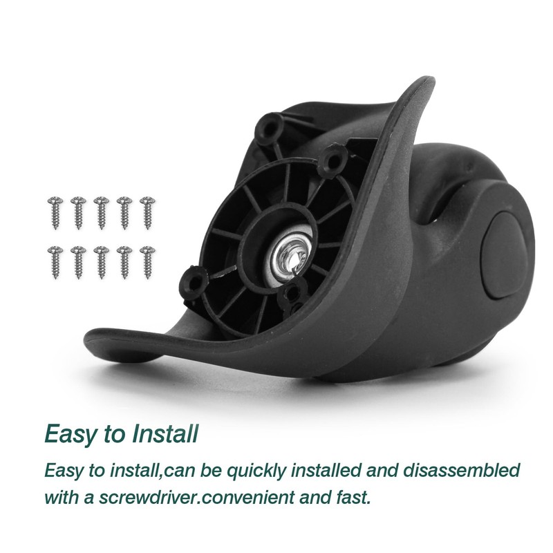 2-Pcs Luggage Wheels Replacement Plastic Luggage Suitcase Swivel Caster Wheel... gallery