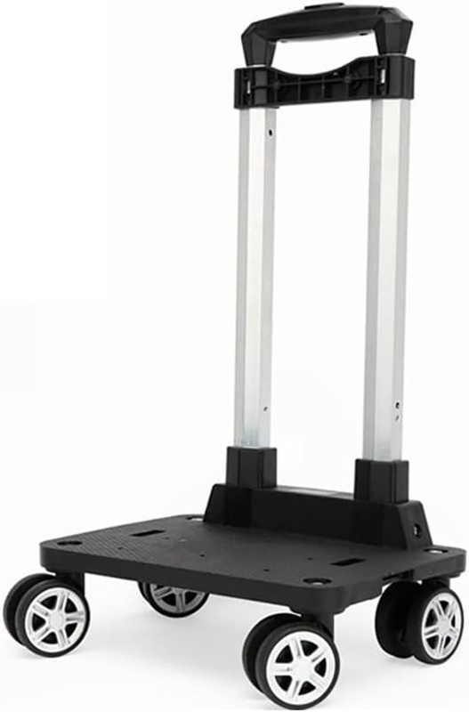 Backpack Trolley - 4 Wheels Folding Compact Lightweight Luggage Cart, Travel Tro