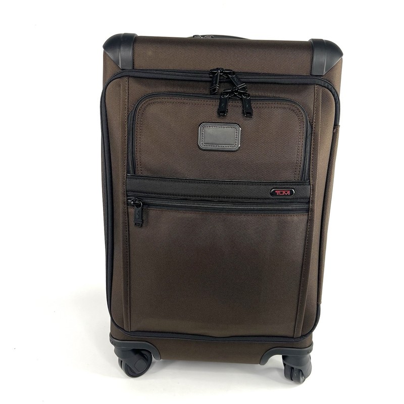 TUMI Alpha 3 International Front Lid Carry On Packing Case Coffee