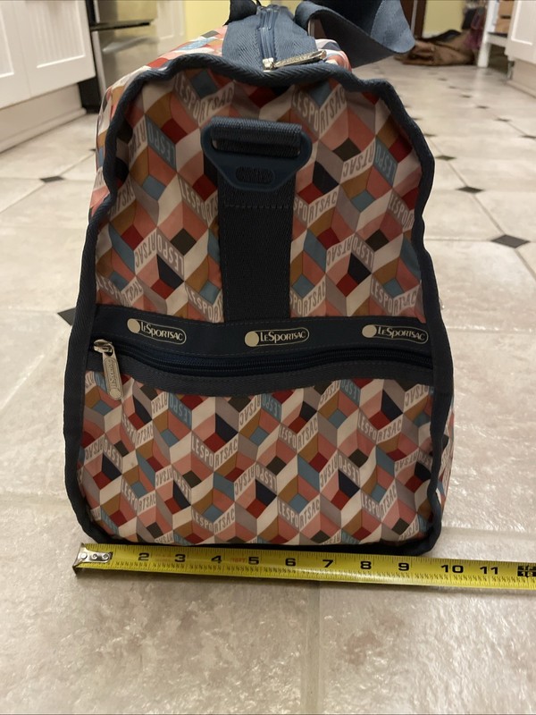 LeSportsac Geometric Patterned Weekender Travel Duffle Duffel Carry On Bag gallery