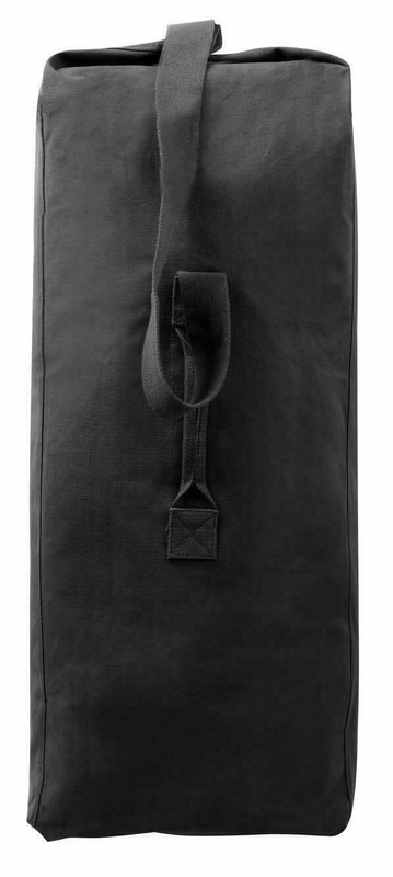 BLACK ROTHCO 3499 Top Load Military Canvas Duffle Bag Seabag SIZE 30 X 50