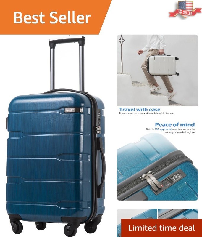Durable PC+ABS Hard Shell Suitcase with TSA Lock—20in to 28in for Smooth Travels