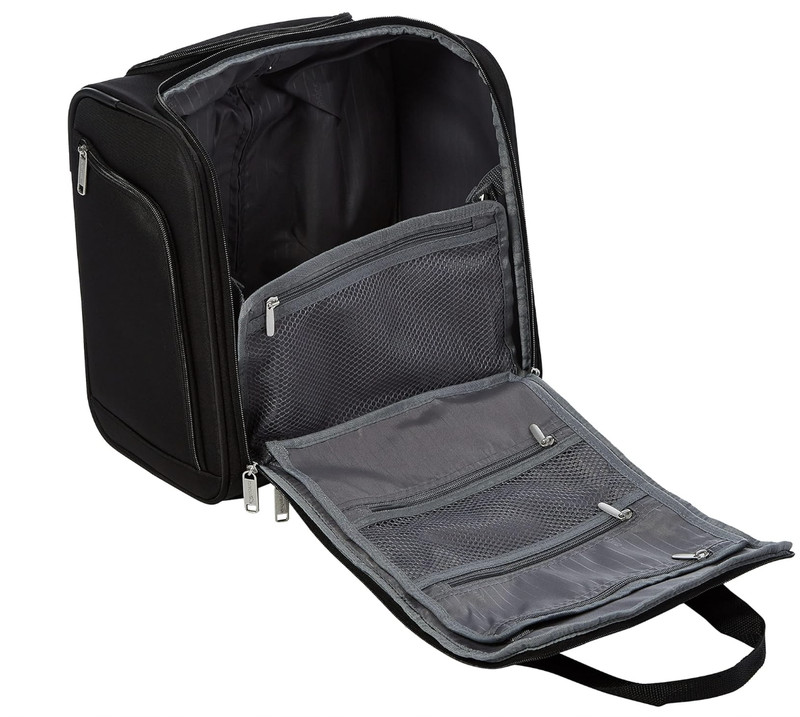 AMAZON BASICS UNDERSEAT CARRY ON WHEELS 14" ROLLING TRAVEL BAG - BLACK gallery
