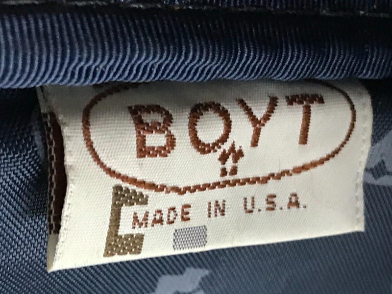 Boyt Duffle Bag Unisex Blue Brown Double Handles Detachable Adjustable Strap gallery