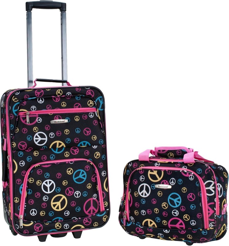 Durable Softside Luggage Set with Expandable Design & Telescopic Handle - Peace gallery