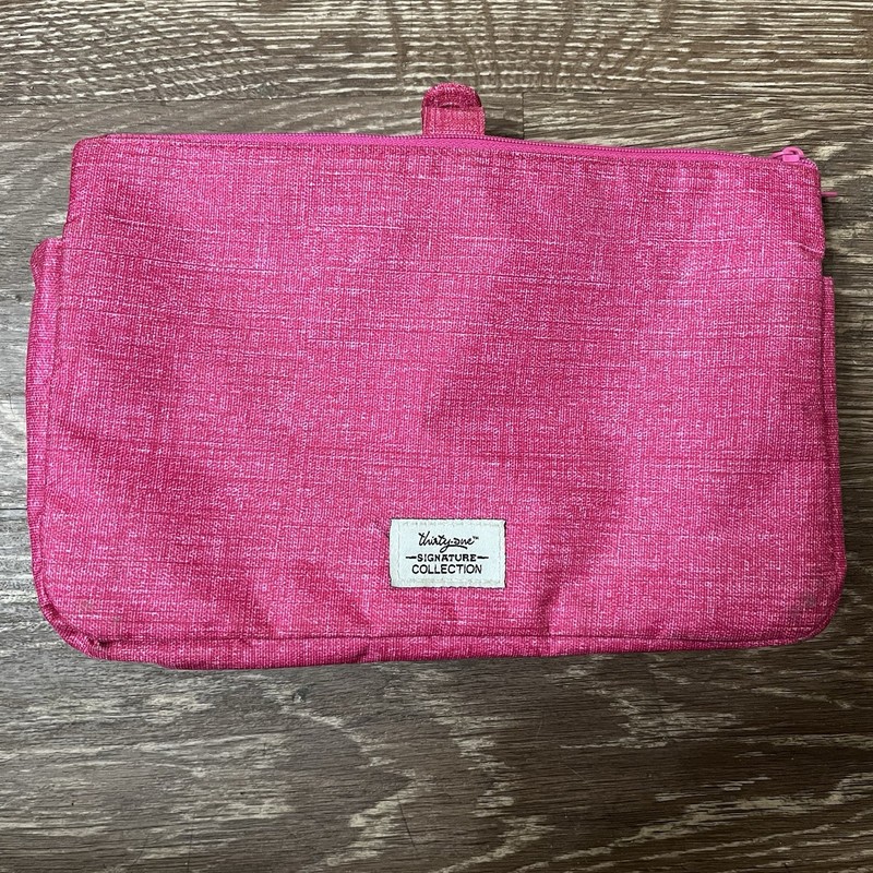 Thirty-One Signature Collection Double Zip Utility Organizer Bag Insert Pouch