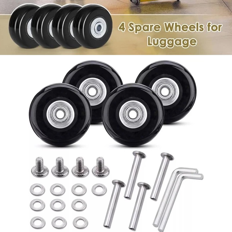 4X Suitcase Wheels Replacement For Luggage Repair Kit Trolley Wheel 50mm