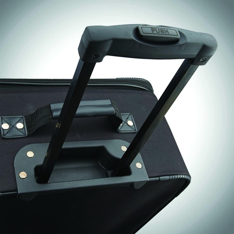Versatile Black 4-Piece Luggage Set with In-line Skate Wheels & Push Button Lock gallery
