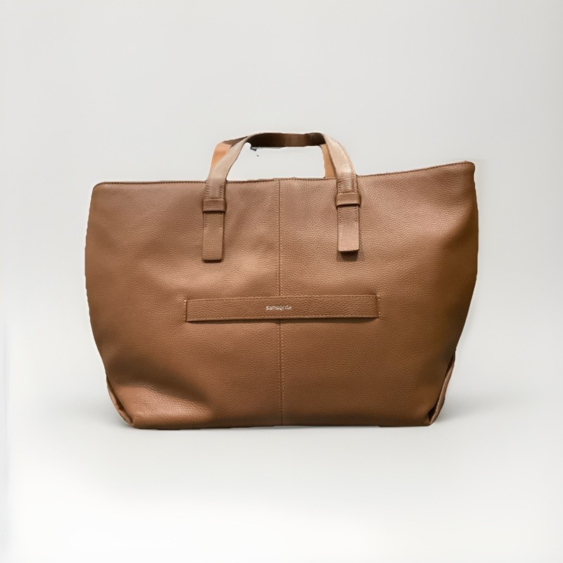 Samsonite Mobile Solution 2 Leather In Cognac Pebbled Leather Tote